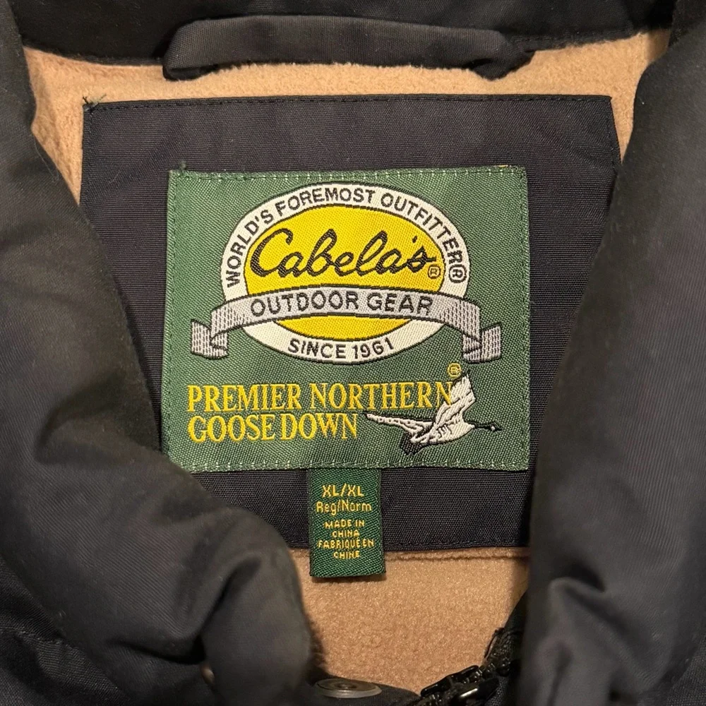 Lot of 2 VNTG 90’s Cabela’s‎ Goose Down Vest XL